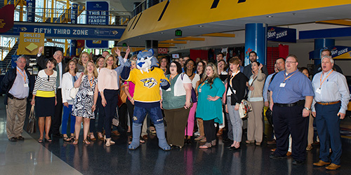 The TBEDC class at a Nashville Predators game.